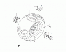 Left Rear Wheel (LT-A750XZL1 P33)