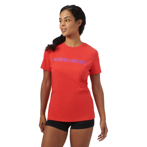 Sea-Doo T-Shirt Signature lava-red für Damen