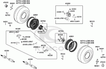 Räder hinten mit Bremse & Antriebswelle