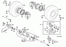 Räder hinten, Antrieb mit Bremse