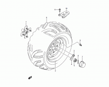 Left Rear Wheel (LT-A750XZL1 P28)