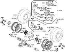 Räder hinten mit Bremse