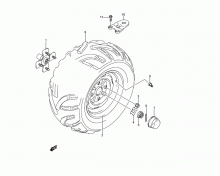 Left Rear Wheel (LT-A750XL1 P33)