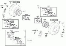 Räder hinten mit Bremse