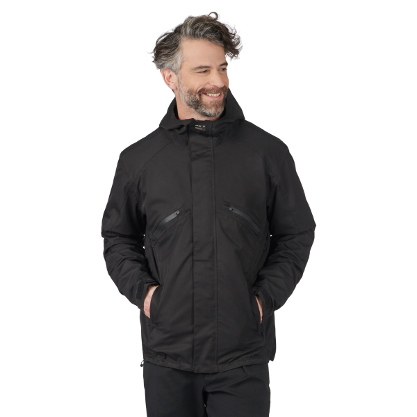 Can-Am verstaubare Regenjacke Unisex schwarz