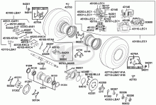 Räder hinten, Antrieb mit Bremse